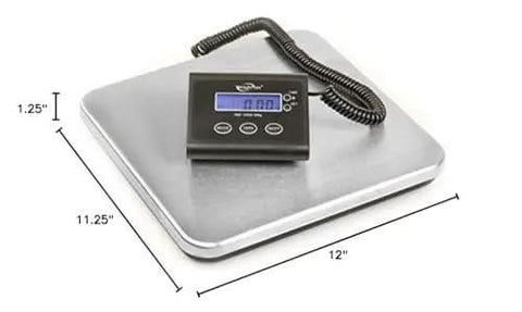 Digital Wireless Postal Scale With 330 Lb Capacity For Shipping And Packaging Industrial Grade Weighing Solution Battery And Adapter Included Beast For Post Offices Warehouses And Manufacturing Environments; silver platform with digital display