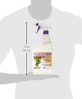 Top Shelf Ready To Use Neem Oil Garden Spray, Heavy Duty Multi Purpose Fungicide Insecticide And Miticide, 32 Ounce Bottle held in hand.
