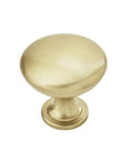 Ten Pack 1 1 4 Inch Round Cabinet Knobs Finished In Premium Golden Champagne Tone For Traditional Kitchen Drawers And Furniture Heavy Duty Build With Slick Dimpled Grip And Top Notch Straight Up Classy Charm.