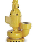 Heavy Duty Pneumatic Utility Pump And Sump Pump With 3/4 Inch NPTF Inlet, yellow cast iron pump design for water removal.