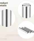 72 Pack 3 Mm Hardened Bearing Steel Alignment Pins, Precision Ground Cylindrical Dowel Pins For Engineering And Machinery, shown in detail