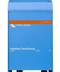 Front view of blue Isolation Transformer 2000W 115/230V for safe, quiet power with toroidal wound design and soft start