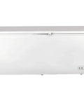 Heavy Duty Commercial Chest Freezer That Runs On Beast Mode Keeping Food Dead Cold Even When The Hinged Lid Stays Open, bright white design, 19.4 cubic foot.