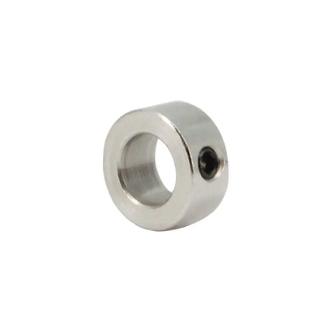 10mm Shaft Collar Lock Ring Set For 3D Printer Parts With M5 Screws, Carbon Steel Nickel Plated, Silver Finish, product close-up