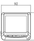 Front view of the LCD display unit of the Wireless Ultrasonic Level Monitor with dimensions 92x86 mm for remote tank monitoring.