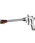 Heavy Duty Long Reach Paint Spray Gun Featuring Swappable Tips And Rock Steady Pressure Regulator for precise automotive finishes.