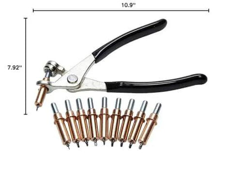 Plier And Pin Kit With One Eighth Inch Pins For Auto Body And Sheet Metal Quick Clamping Tools Multicolor Set