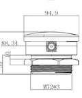 Side view diagram of Wireless Ultrasonic Level Monitor With LCD Display For Home Use Real Time Remote Tank Level Check 10cm To 2.5m Sensor Range