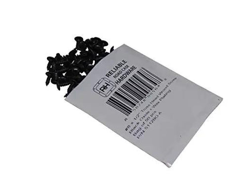Truss Head Wood Screws One Half Inch Black Oxide Wax Coated Bag Of Fifty Count Made In USA Heavy Duty Wood Fasteners