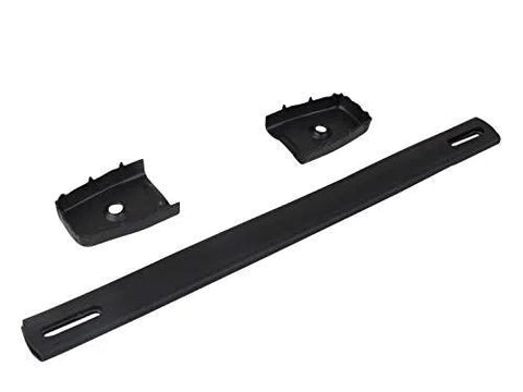 Strap Handle Set Of 2 With Black End Caps, Heavy Duty, 10 Inch Overall Length, Countersunk Mounting Holes, Model RH-0570BK-2-A