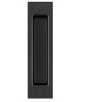 8 Inch Flat Black Barn Door Finger Pull Handle Sliding Door Hardware Solid Heavy Duty Recessed Door Handle For Barn Doors Cabinets And Furniture Flush Mount Look Rust Resistant Carbon Steel