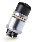 12V Weatherproof Push Button Start Switch with black neoprene cap for cars, trucks, boats, RVs, and ATVs, momentary engine start button.