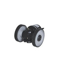 Incremental Wheel Type Encoder Pro Grade 1 Pulse Per Centimeter 12 To 24 VDC Totem Pole Output Quadrature NPN Output High Resolution Sensor For Precision Motion Control In Robotics And Automation with twin wheels