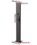 Heavy Duty Outdoor EV Charger Pedestal Built Tough For Your Ride freestanding charging station with dimensions and mounting design.