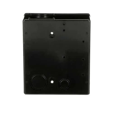 Back view of a 125A Main Lug Load Center 4-Space 8-Circuit Indoor Convertible, thermoplastic NEMA 1 enclosure with combination cover