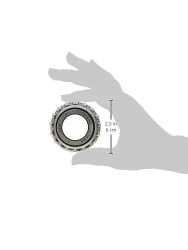 High Performance 14120 Tapered Roller Bearing Built Like A Tank To Handle Heavy Thrust Loads And Minimize Friction For Rock Solid Performance In Any Engine Bay Or Gearbox Application held between fingers for size reference.