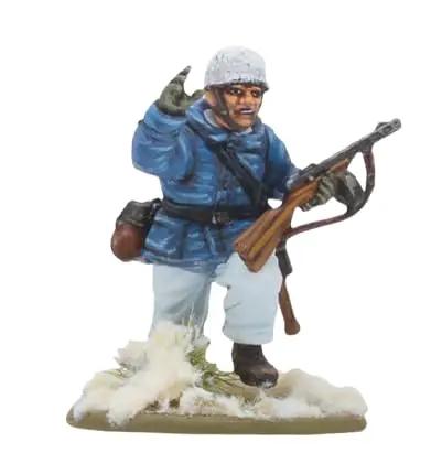 Winter Fallschirmjaeger Bolt Action Platoon Miniatures Pack Paintable 28mm WW2 German Paratrooper Figure in Blue Coat
