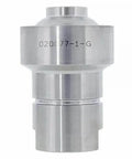 Metal check valve body 020077-1-G, silver finish for waterjet cutting machines