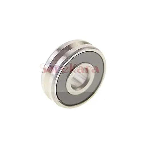 6196mm Sealed V Groove Guide Pulley Sheave With Precision Ball Bearings For Smooth Rail Motion Top Shelf Performance And Long Lasting Durability 6mm ID 19mm OD 2mm Groove Width Ultra Sweet Gliding Action For Linear Guides And Machinery, showcasing the smooth outer surface.