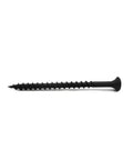 Heavy Duty Number Eight By Three Inch Drywall Screws Rock Solid Grip Coarse Thread Wood Fasteners Flat Truss Head in black