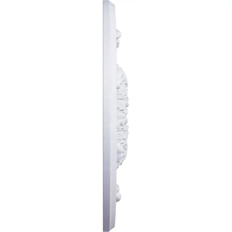 Flagstone Ceiling Medallion For Canopies 30 Inch Outer Diameter Inner Opening 3 7/8 Inches Projection 3 1/4 Inches Primed And Ready For Quick Install With Drill Glue Or Screws Fits Canopies Up To 3 7/8 Inches Lightweight Polyurethane Decorative