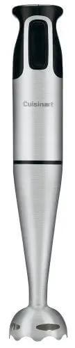 Slick 200 Watt Immersion Hand Blender With Brushed Stainless Steel Build, ergonomic design for easy meal prep.