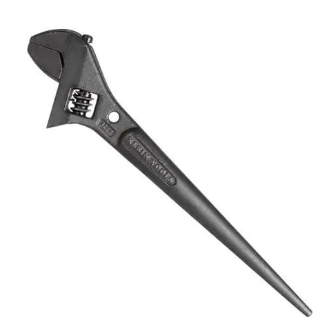 Extra Wide Adjustable Wrench for Heavy Nuts and Bolts by Klein Tools, 10 Inch Spud Wrench With Tether Hole, Opens to 1-7/16 Inch