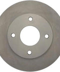 Front view of Centric C-Tek automotive replacement brake rotor, round metal disc with central hub and four bolt holes.