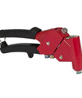 Swivel Head One-Hand Rivet Gun Kit For Metal And Auto Repair Easy Grip Manual Riveter Set with black handle and red head