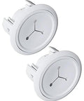Two Pack Mini In Wall TV Cord Hider Kit Two Point Five Inch Width for low profile cable concealment, white locking winged grommets