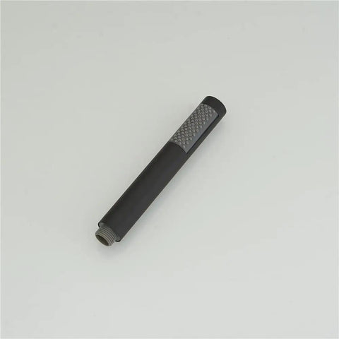 Matte Black Bathtub Faucet With Handheld Shower Sprayer showing a close-up of the sprayer handle with grip detail