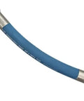 Drop A Fresh Heavy Duty Air Compressor Intake Hose For Slick Setup And Rock Solid Pressure Build Installs Without The Drama And Comes With No Nonsense 120 Day Coverage Ready For Any Garage Hangout 100005735, blue rubber hose with stainless steel fittings.