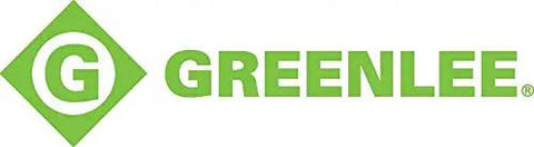 Greenlee logo in green, featuring a diamond with a letter 'G'.