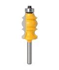 6mm Router Bits Set With Carbide Molding Trimming Cutter Wood Milling Tool Featuring 1/4 Inch Shank round over cutter detail.