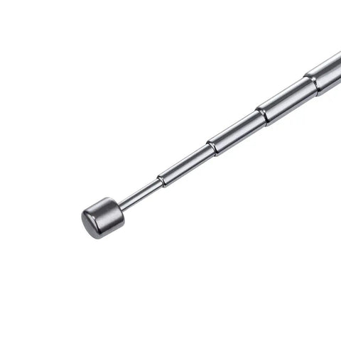 Silver Eight Section Telescopic Radio Antenna for TV and FM DAB AM Stereo Reception Portable 72 cm Extended Length 50 Ohm Impedance