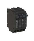 Q-Line Quad Circuit Breaker THQLQ202020 20A (1P/2P/1P) configuration, 120/240 VAC, space-saving design, front view