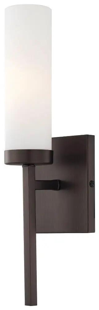 Copper Bronze Patina One Light Wall Sconce With Replacement Glass And Parts, 15.25 Inch Tall And 4.25 Inch Wide