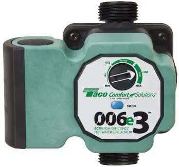 Top Shelf 006E3 Ecm High Efficiency Hot Water Circulation Pump For Hydronic Heating Systems with clear dial and compact design.