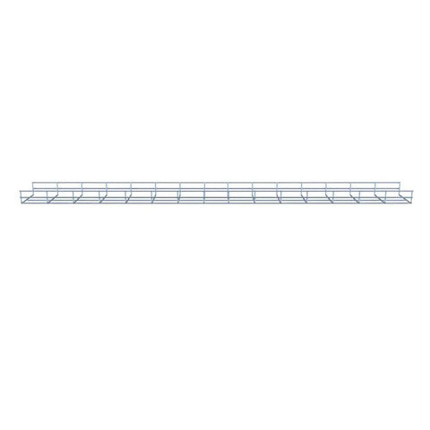 Versatile Wire Mesh Cable Tray 2 Pack Electro Zinc Plated Silver Steel Durable Budget Friendly Cable Organizer 59.06in Long