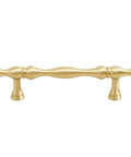 Dope Brass Drawer Handles Set For Kitchen Cabinets And Furniture, Gold Finish, 96 Mm Hole Spacing, French Inspired Modern Pulls shown