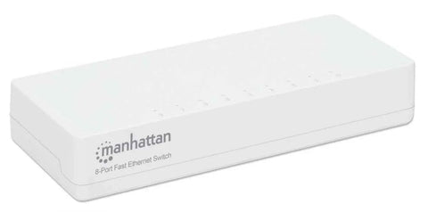 Eight Port Fast Ethernet Desktop Switch For Home Office And Small Networks, Plug And Play Setup, AutoSensing 10 100 Mbps Ports, white