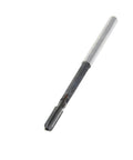 Chucking reamer, angled view, with round steel shank and fluted cutting head, 5 mm tungsten steel tool