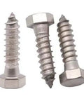 Heavy Duty 10 Pack Stainless Steel Hex Lag Screws 3/8 x 1-1/2 Full Thread For Decks Gazebos And Wood Connections 304