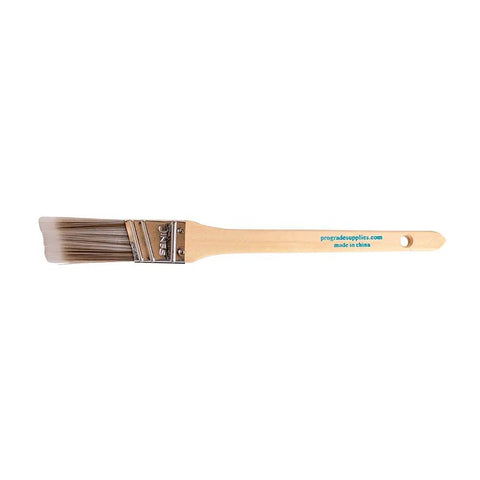 Single brush from 12 Pack 1 Inch Angle Paint Brushes Set For Walls And Trim Pro Grade Quality With Premium Synthetic Blend