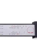 8-Lug Hub Bore Caliper with Digital LCD for Wheel Inspection, stainless steel jaws, plastic housing, clear measurement scale.