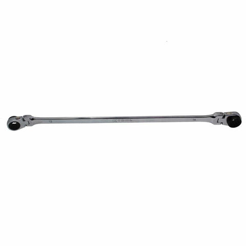 Extra Long Reversible Ratcheting Wrench With Rotating Heads And Spline Gear For Tight Spaces 90 Tooth Precision Flexible Design