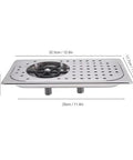 Heavy Duty 304 Stainless Steel Glass Rinser And Pitcher Washer with perforated design and drain fitting for kitchen use.