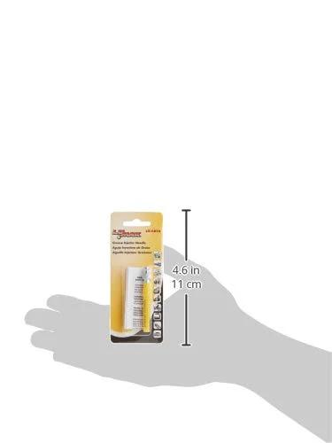 Grease injector needle LUMAX LX-1416, silver stainless steel, 18G, 2.5 in long with cap, Amazon