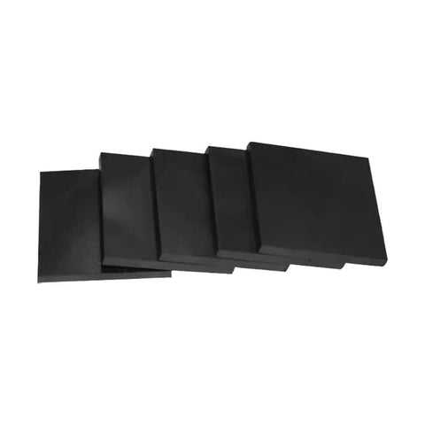 Stack of Graphite Precision Processing Block 100x100mm Square Plate, 4mm Thick, Heavy Duty Pro Grade for industrial use displayed
