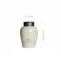 Top Shelf Ceramic Tea Canister With Airtight Lock Lid And Solid Loose Leaf Tea Storage Jar For Coffee Beans Nuts And Candy 14cm tall